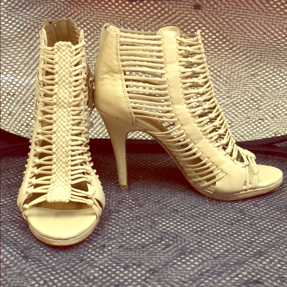 KELSI DAGGER booties caged heels 6.5 women’s shoes